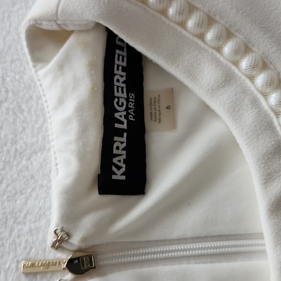 Karl Lagerfeld White Pearl Dress - Picture 4 of 7